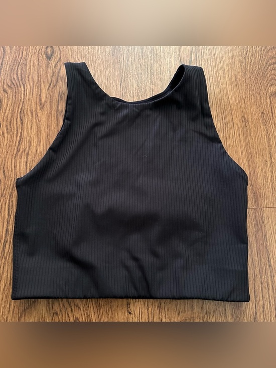 girlfriend collective Tops - girlfriend collective Ribbed Black sports bra racer back size small running